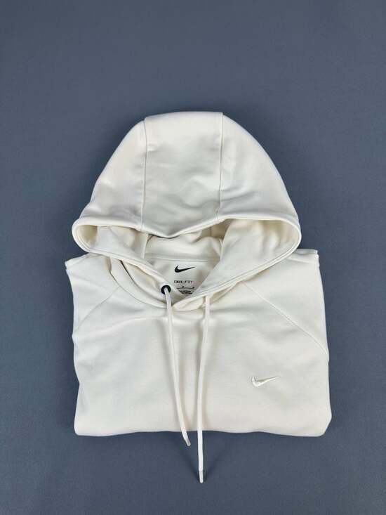 Nike Other - Nike Dri-Fit Mini Swoosh Cream Pullover Hoodie Men's Size Medium